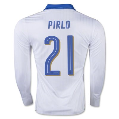 2016 Italy PIRLO #21 LS Away Soccer Jersey