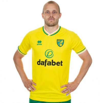 2020-21 Norwich City Home Soccer Jersey Shirt