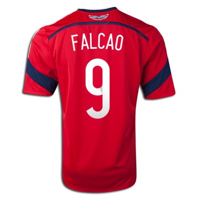 2014 FIFA World Cup Colombia Radamel Falcao #9 Away Soccer Jersey