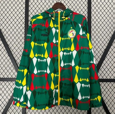2024 Senegal Green Windbreaker Trench Coat Jacket