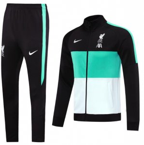 2020-21 Liverpool Black White Training Kits Jacket with Pants