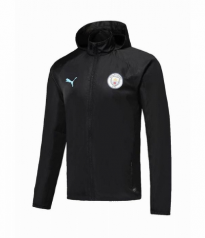 2019-20 Manchester City Black Windbreaker Jacket