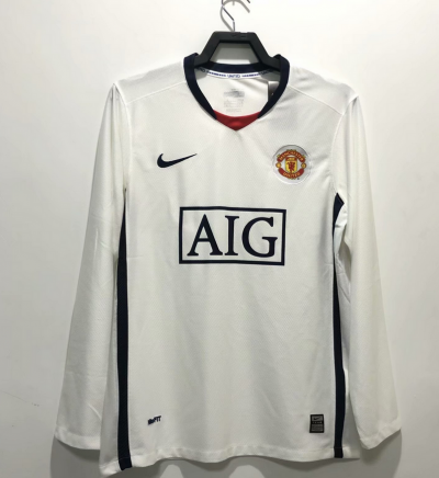 2009-10 Manchester United Retro Long Sleeve Away Soccer Jersey Shirt