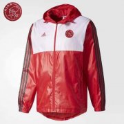 2020-21 Ajax White Red Windbreaker Hoodie Jacket