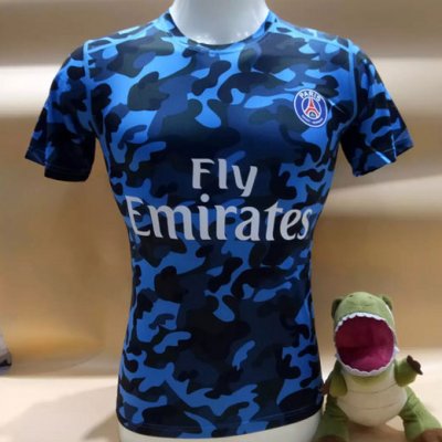 2017-18 PSG Blue Camouflage Training Shirt