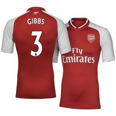 2017-18 Arsenal #3 Kieran Gibbs Home Soccer Jersey