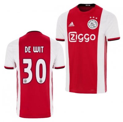 2019-20 Ajax Home Soccer Jersey Shirt Dani de Wit 30