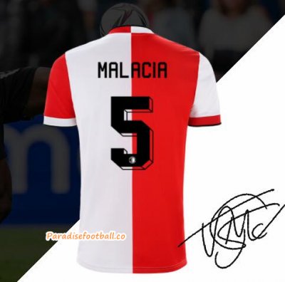 2021-22 Feyenoord Home Soccer Jersey Shirt with Malacia 5 printing