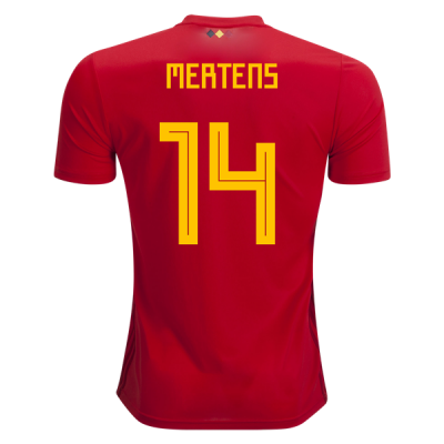 2018 World Cup Belgium Dries Mertens #14 Home Soccer Jersey Shirt