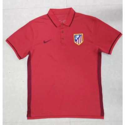 2016-17 Atletico Madrid Red Polo Shirt