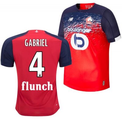 2019-20 Lille OSC Home Soccer Jersey Shirt Gabriel #4