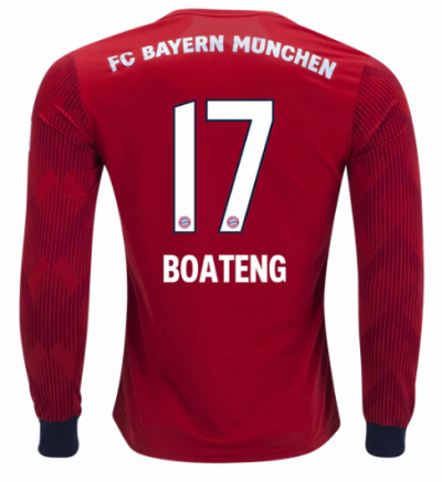 2018-19 Bayern Munich LS Home Soccer Jersey Shirt Jerome Boateng #17