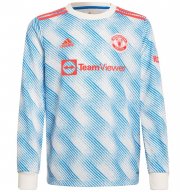 2021-22 Manchester United Long Sleeve Away Soccer Jersey Shirt