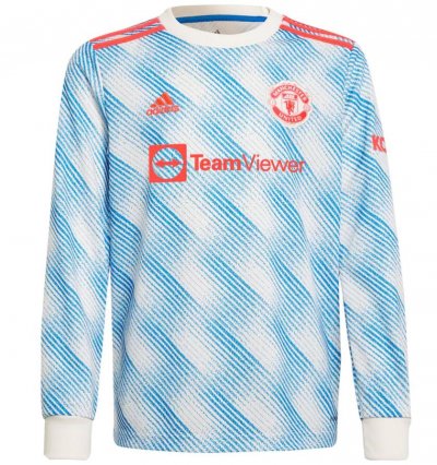 2021-22 Manchester United Long Sleeve Away Soccer Jersey Shirt