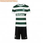 2026-27 Sporting Lisbon Home Kids Soccer Kits Shirt With Shorts