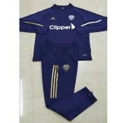 2020-21 Leeds United Blue Training Kits Sweatshirt with Pants