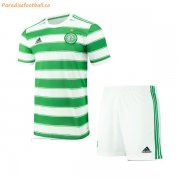 Kids Celtic 2021-22 Home Soccer Kits Shirt With Shorts