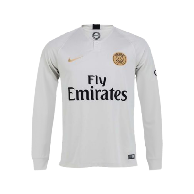 2018-19 Psg Away LS White Soccer Jersey Shirt