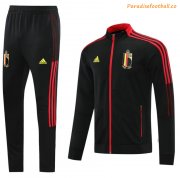2021-22 EURO Belgium Black Red Training Kits Jacket with Pants