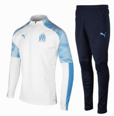 2019-20 Marseilles White Training Suits (Sweatshirt+ Pants)