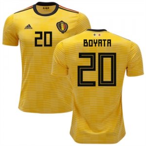 2018 World Cup Belgium Away Soccer Jersey Shirt Dedryck Boyata #20