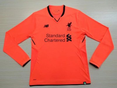 2017-18 Liverpool Third Long sleeve Soccer Jersey Shirt