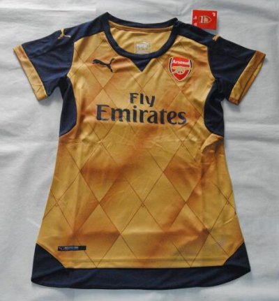 2015-16 Arsenal Away Soccer Jersey Women