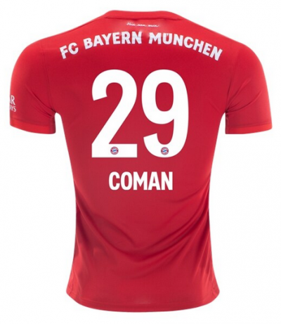 Kingsley Coman #29 2019-20 Bayern Munich Home Soccer Jersey Shirt