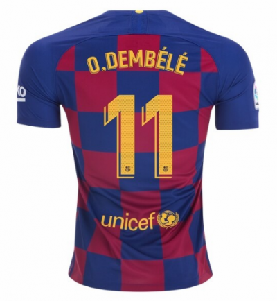 2019-20 Barcelona Home Soccer Jersey Shirt Osmane Dembele #11