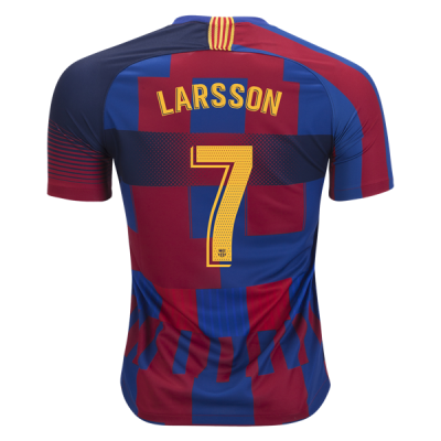FC Barcelona "What the Barca" 18/19 Home Soccer Jersey Shirt Henrik Larsson #7