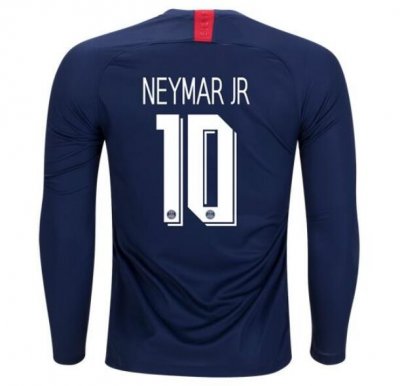 2019-20 PSG Long Sleeve Home UCL Soccer Jersey Shirt Neymar Jr. #10
