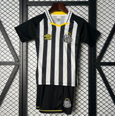 2025-26 Santos FC Kids Away Soccer Kits Shirt With Shorts
