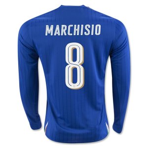 2016 Italy MARCHISIO #8 LS Home Soccer Jersey