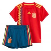 Kids Spain 2018 world cup Home Soccer Shirt With Shorts