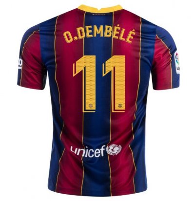 2020-21 Barcelona Home Soccer Jersey Shirt OUSMANE DEMBÉLÉ #11