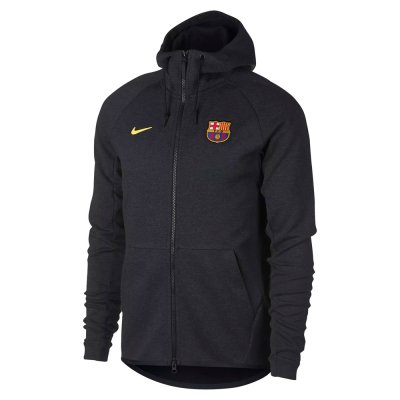 2017-18 Barcelona Full Zip Hoodie Grey Jacket