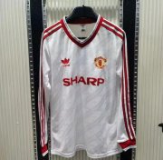 1986 Manchester United Retro Long Sleeve Away Soccer Jersey Shirt