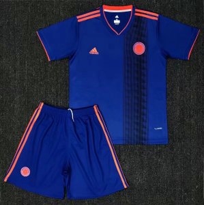 Kids Colombia 2018 World Cup Away Soccer Kit (Jersey+Shorts)