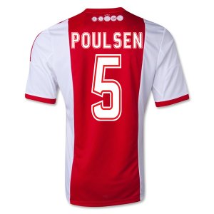 13-14 Ajax #5 Poulsen Home Soccer Jersey Shirt 13-14 Ajax #5 Poulsen Home Soccer Jersey Shirt