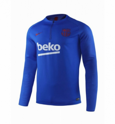 2019-20 Barcelona Blue Training Sweat Top