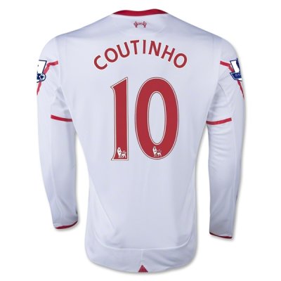 2015-16 Liverpool COUTINHO #10 LS Away Soccer Jersey