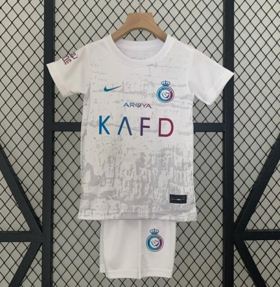 2023-24 Al-Nassr FC Kids Third Away Soccer Kits Shirt With Shorts
