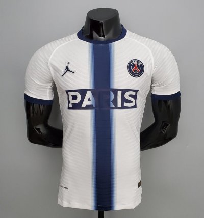2022-23 PSG X Jordan White Blue Training Shirt Player Version