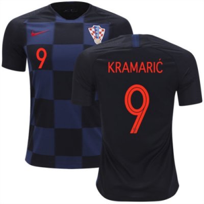 2018 World Cup Croatia Away Soccer Jersey Shirt Andrej Kramaric #9