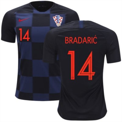 2018 World Cup Croatia Away Soccer Jersey Shirt Filip Bradaric #14
