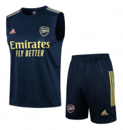 2021-22 Arsenal Navy Training Vest Kits Soccer Shirt with Shorts
