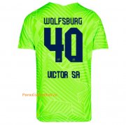 2021-22 Wolfsburg Home Soccer Jersey Shirt with Victor SA 40 printing