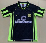 1996-97 Dortmund Retro Black Green Away Soccer Jersey Shirt