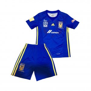 2017-18 Kids Tigres UANL Blue Away Soccer Shirt With Shorts