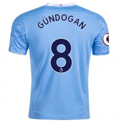 2020-21 Manchester City Home Soccer Jersey Shirt ILKAY GÜNDOĞAN #8